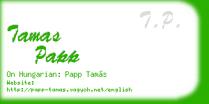 tamas papp business card